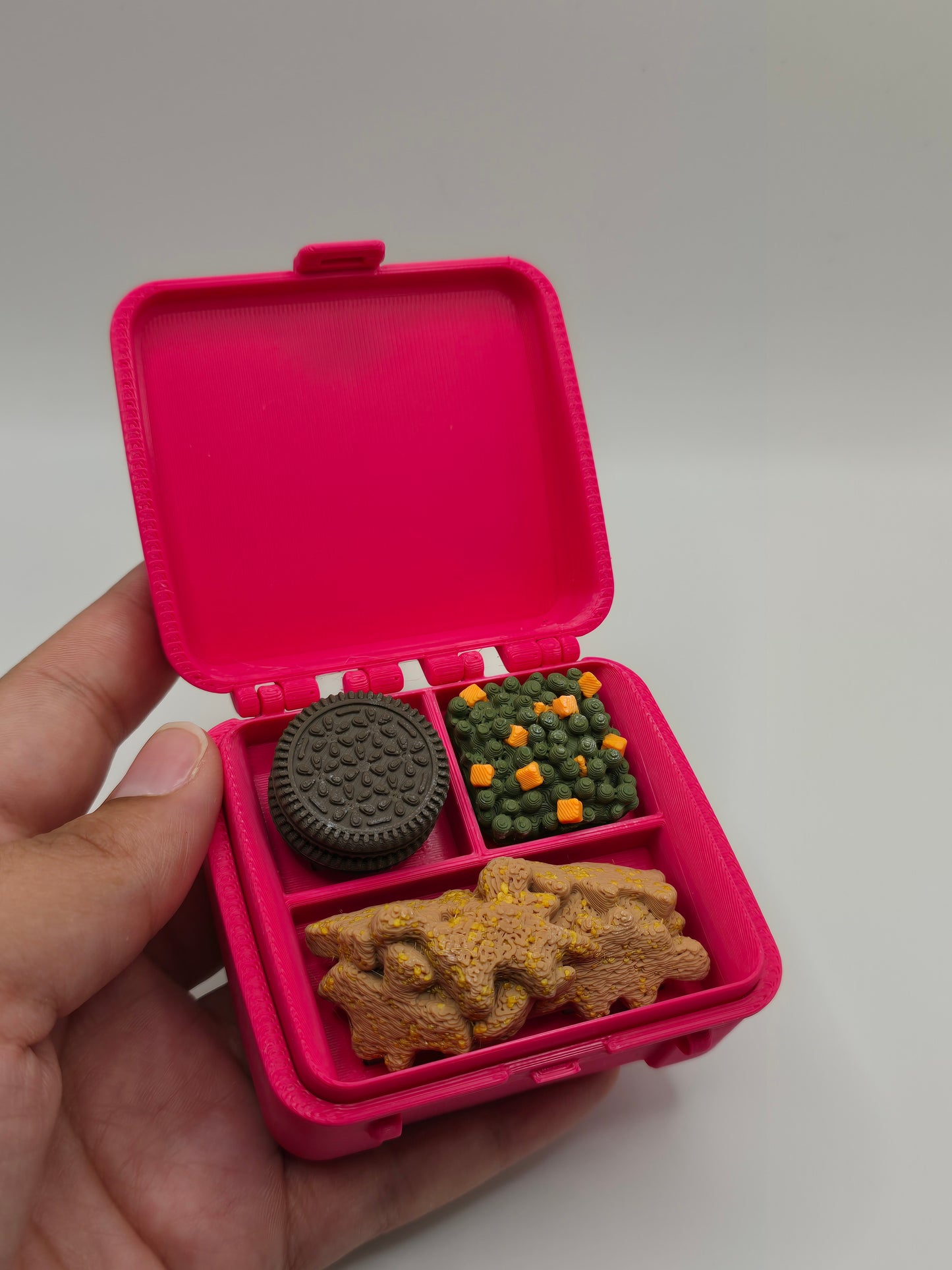 Pink Flower Retro Lunchbox Nugget Multi Clicker
