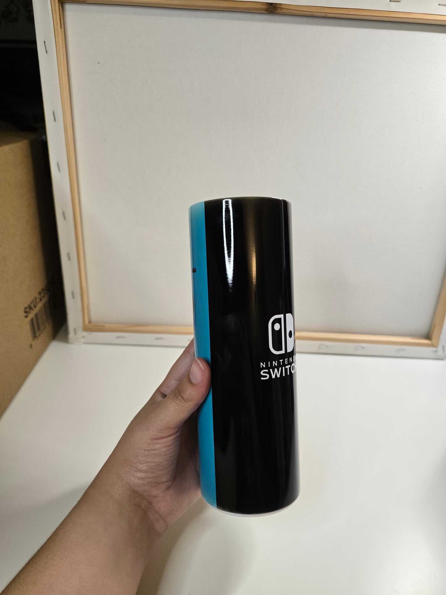 Nintendo Switch with Blue and Red Controllers