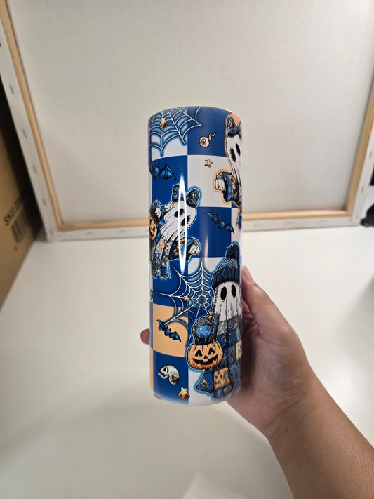 Blue and White Halloween Boo Ghost