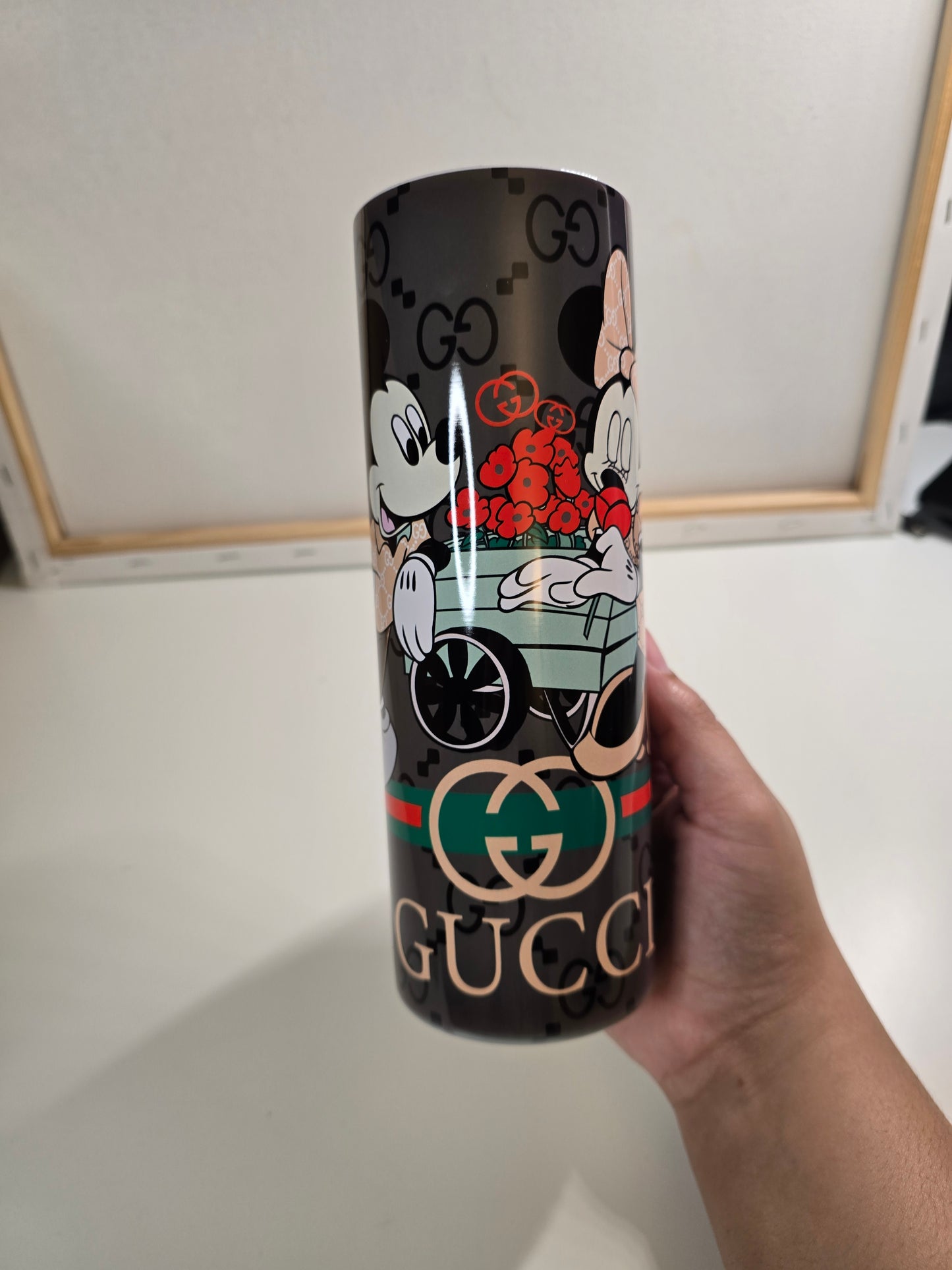 Luxury brand and famous mouse couple with Flowers