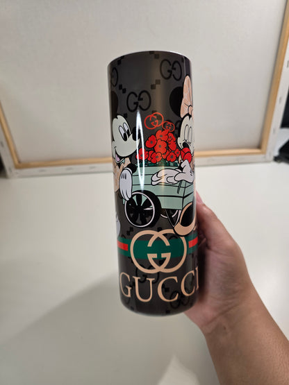 Luxury brand and famous mouse couple with Flowers