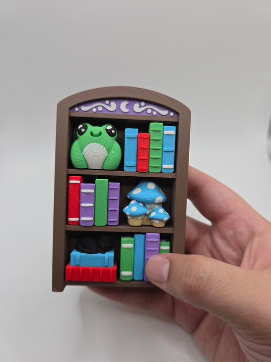 Cozy bookshelf clickers