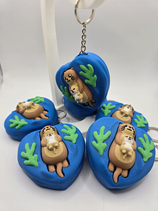 Mama and Baby Otter Clicker