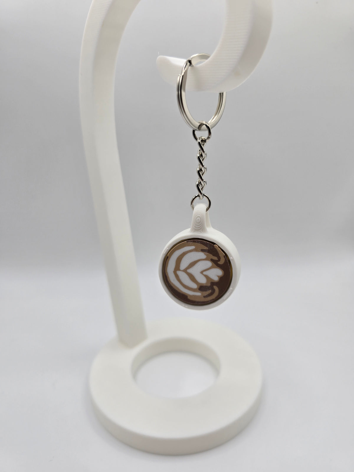Hot Latte Mug Clicker Keychain