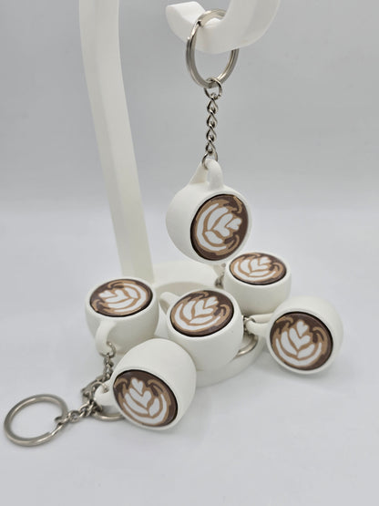 Hot Latte Mug Clicker Keychain