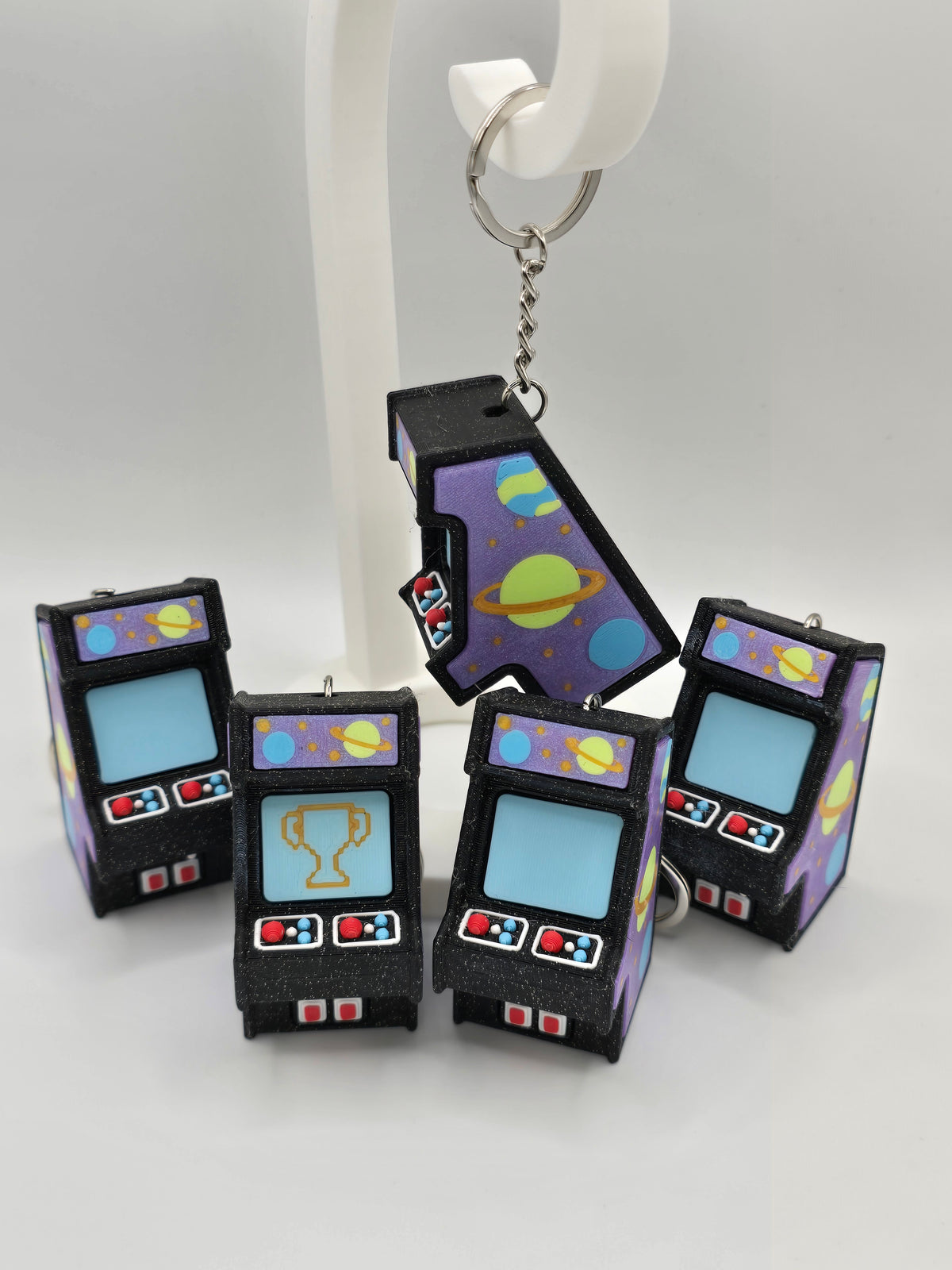 Retro Arcade Clicker Keychain