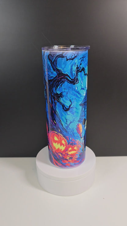 Spooky magical mouse by haunted house