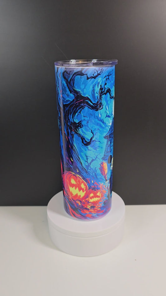 Spooky magical mouse by haunted house