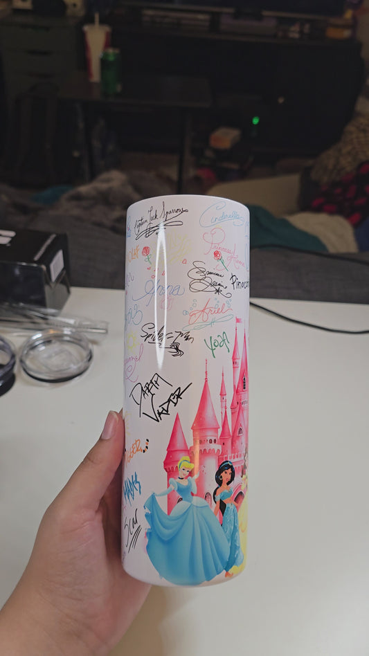 Enchanted Castle Fairytale Tumbler with Famous Autographs