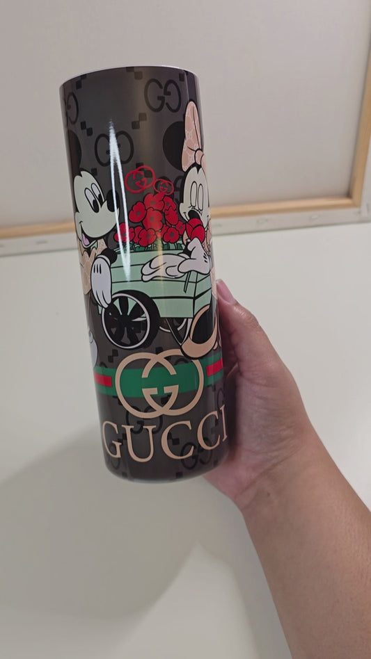 Luxury brand and famous mouse couple with Flowers