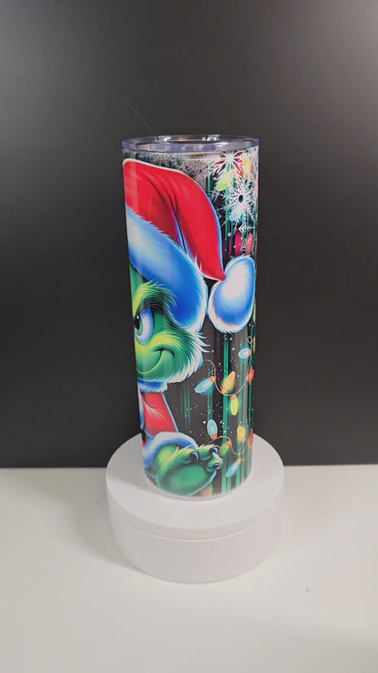 Good and evil, half and half, blue monster and green monster